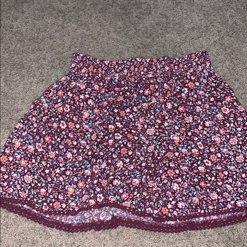 Hollister mini floral skater skirt